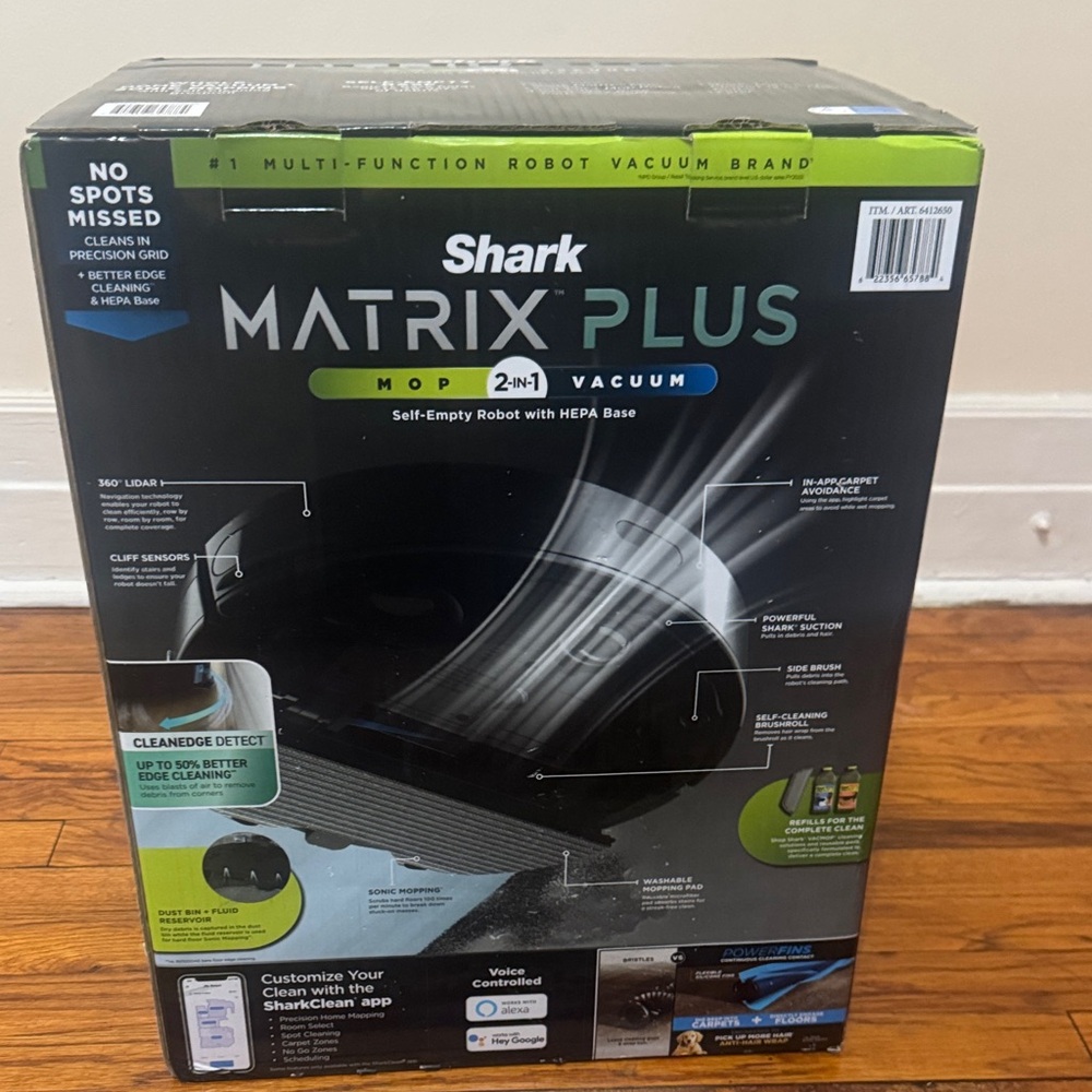 Shark Matrix Plus 2-in-1 Robot Vacuum - Black